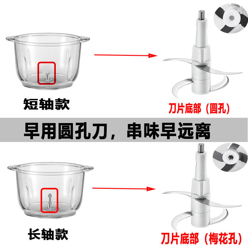 小熊绞肉切2L升切碎机刀头配件原装刀片四叶刀B02Q1A03A1/A03D2 - 图2