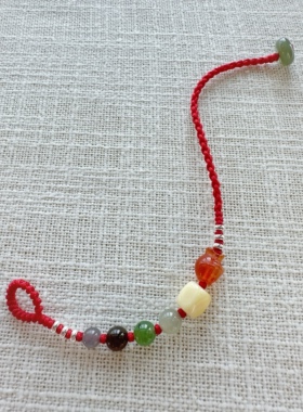 天然和田玉新年本命年红绳手链