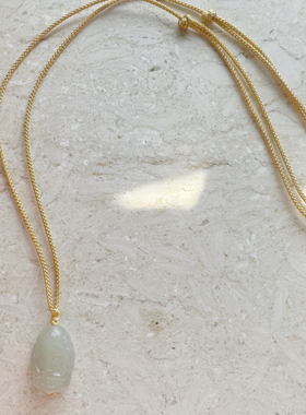 天然和田玉藏传扎基拉姆锁骨链