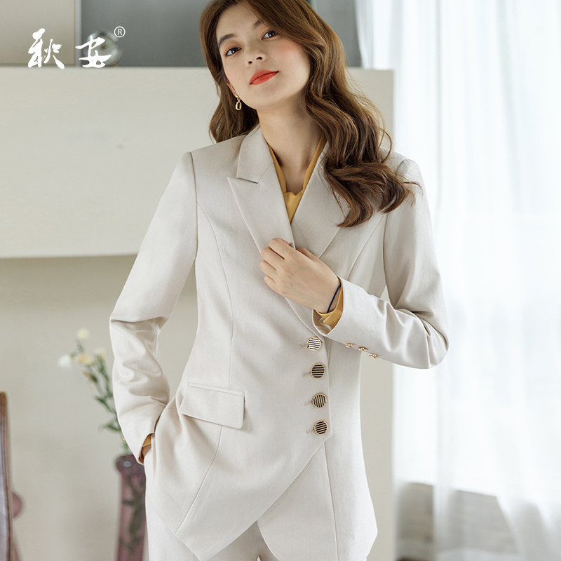 上班西服套装商务气质女神范工作服 秋安职业女裤套装