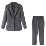 Пиджак классического кроя, осенний комплект для работы, костюм, коллекция 2021