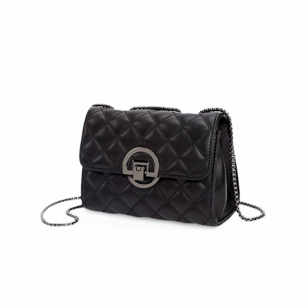 精品时尚女包2025新款单肩斜挎包小方包百搭迷你小香风菱格链条包,淘宝优惠券,粉丝福利购,淘宝优惠卷