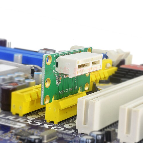 PCI-E转接卡 PCI-E1x转向卡横向显卡转接卡小机箱转接卡1X延长头4X 90度pci卡PCI-E横向转向卡pci-e显卡1X X4 - 图2