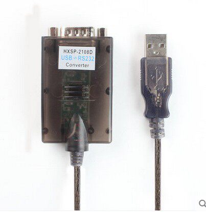 HXSP-2108D PL2303+MAX213双芯片USB转RS232 USB串口线 COM口usb转rs232串口线工业级COM口转换九针db9公母头 - 图0