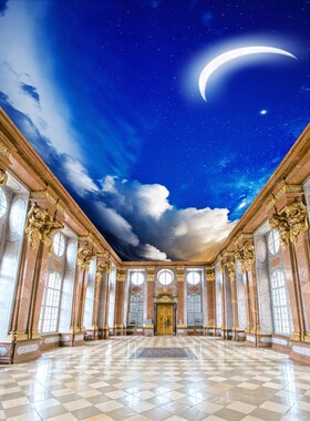 星空装饰天花板屋顶贴纸贴画背胶