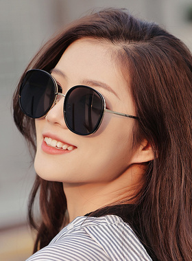 复古网红款圆脸防晒太阳眼镜