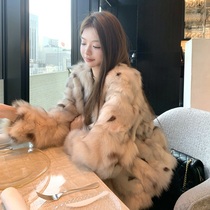 Wuuus (evil female character card) frosting silver Gradual Layer Real Fox Fur Grass Women Winter New Coat Jacket