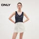 Lingzhi ONLY2026 summer ຮູບແບບໃຫມ່ຄວບຄຸມ tummy ປອມສອງສິ້ນ culottes ສັ້ນສະຫມໍ່າສະເຫມີ jeans ສໍາລັບແມ່ຍິງ