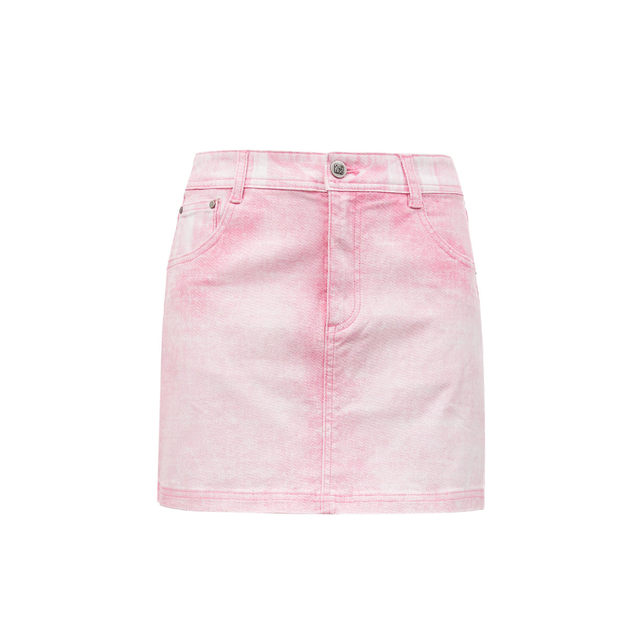 Lingzhi ONLY2025 winter new fashion versatile high waist distressed washed short skirt skirt for women