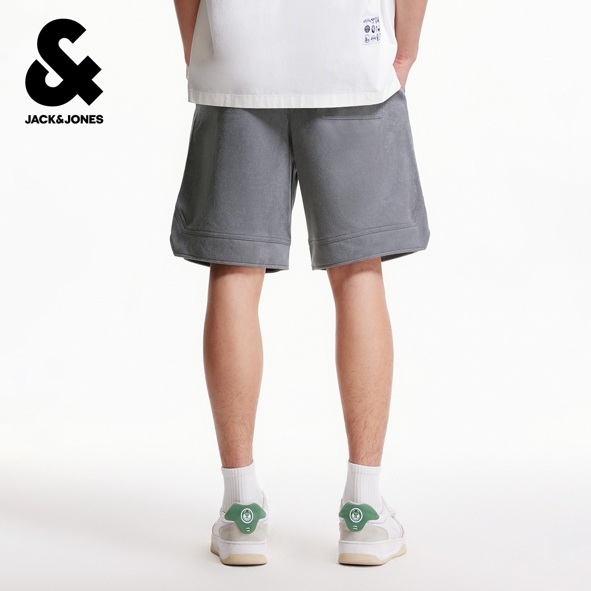 绫致杰克琼斯NBA联名秋冬男短裤湖人队字母刺绣时尚运动百搭,淘宝优惠券,粉丝福利购,淘宝优惠卷