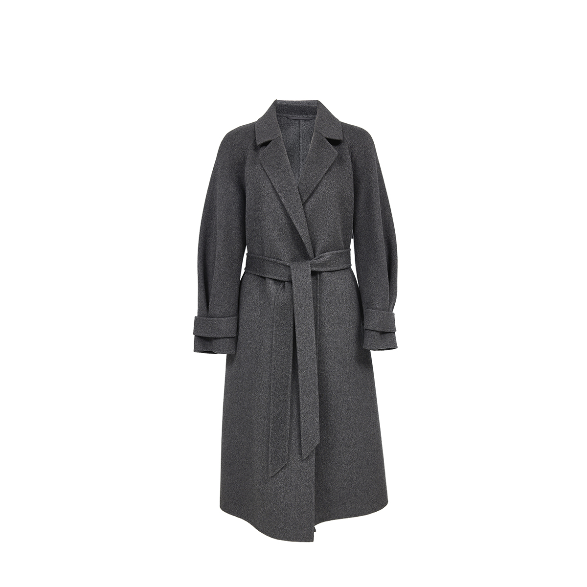 绫致Vero Moda毛呢大衣2025秋冬新款腰带纯绵羊毛双面呢外套 - 图3