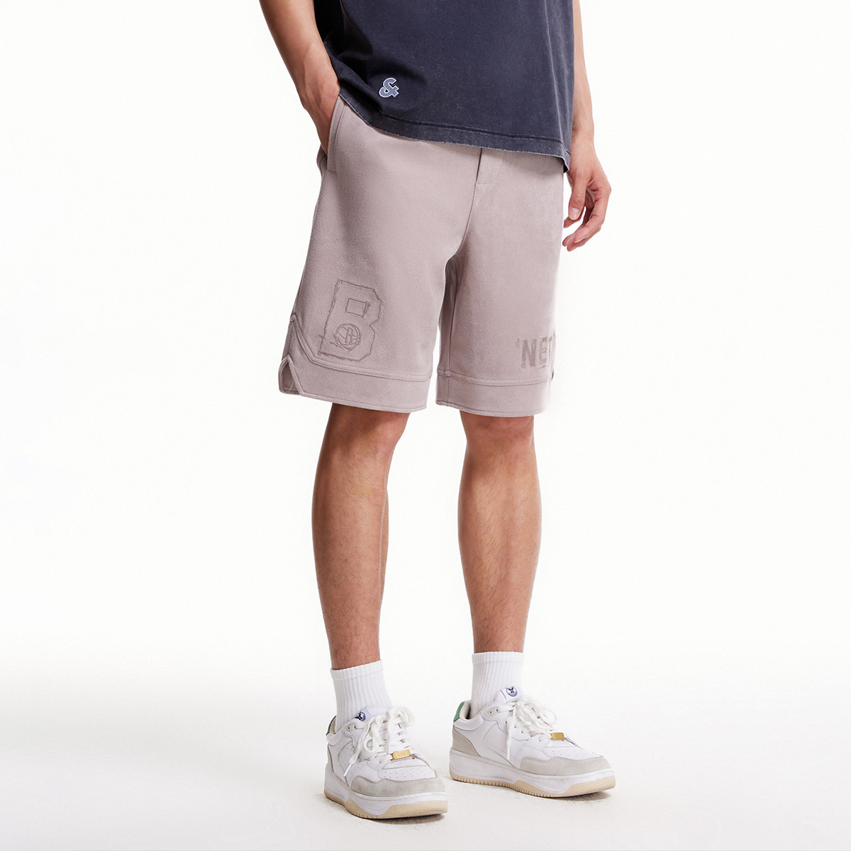 绫致杰克琼斯NBA联名篮网队字母刺绣秋冬男短裤舒适百搭时尚,淘宝优惠券,粉丝福利购,淘宝优惠卷