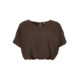 Vq zone Ayazhi Vero Moda top summer ຮູບແບບໃຫມ່ທີ່ມີ lyocell linen round neck puff sleeve design