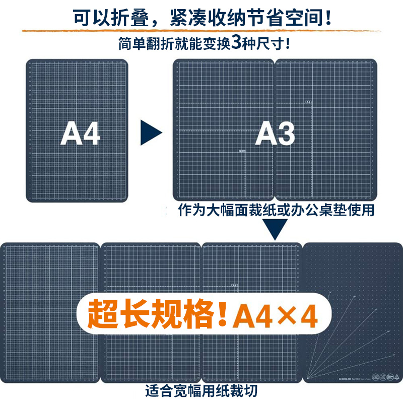 618大促价【桌面隔断屏风√精选锦宫】日本KINGJIM可折叠滚刀双面垫板刀板4* A4 A3雕刻切割垫书多用途工作垫 - 图2