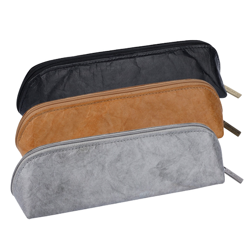 日本KOKUYO国誉复古笔袋+大容量女简约大学生文艺成人商务男高中生文具盒笔筒收纳包小清新个性防水杜邦纸 - 图3