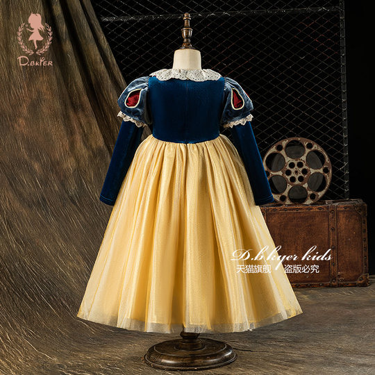 D.Bkyer童装白雪公主裙女童生日party小礼服加绒超好看女孩裙子冬