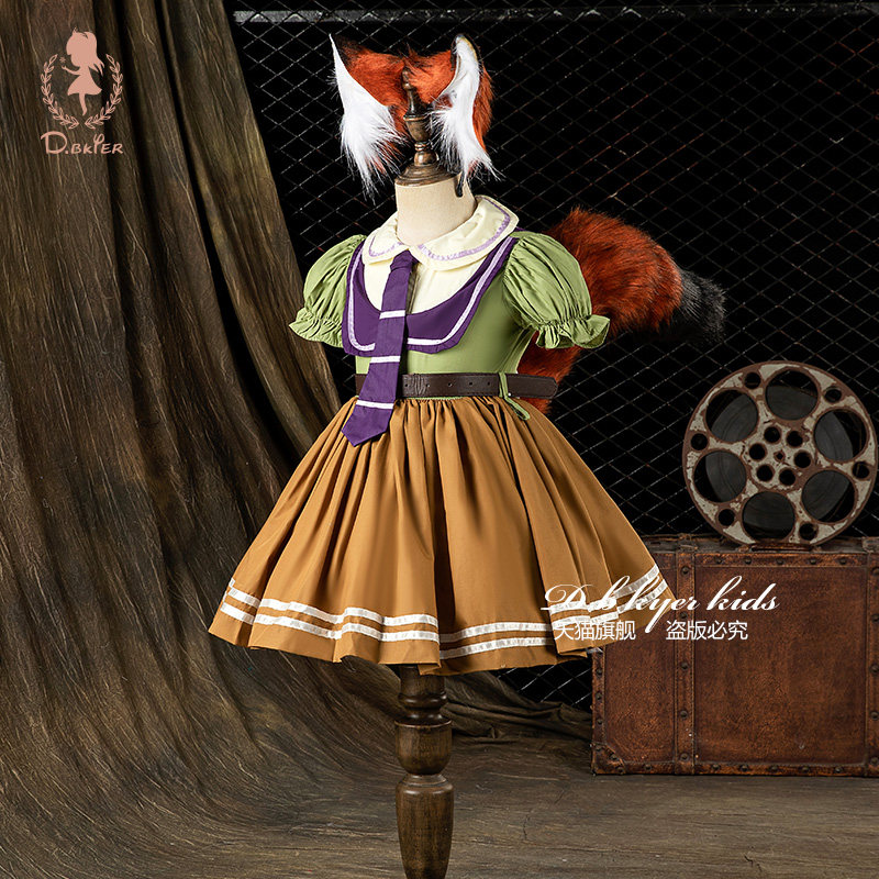 D.Bkyer女童公主裙尼克狐狸衣服儿童女孩洛丽塔生日cos服装裙子,淘宝优惠券,粉丝福利购,淘宝优惠卷