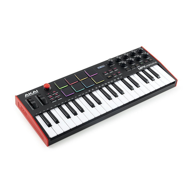 【野雅绫】新AKAI MPK mini Plus MIDI键盘迷你37键便携式打击垫-图2