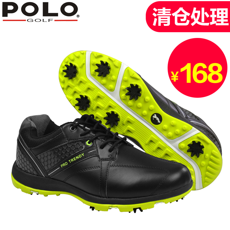 清倉處理 polo golf高爾夫球鞋 男子運動鞋防水防滑球鞋 舒適透氣