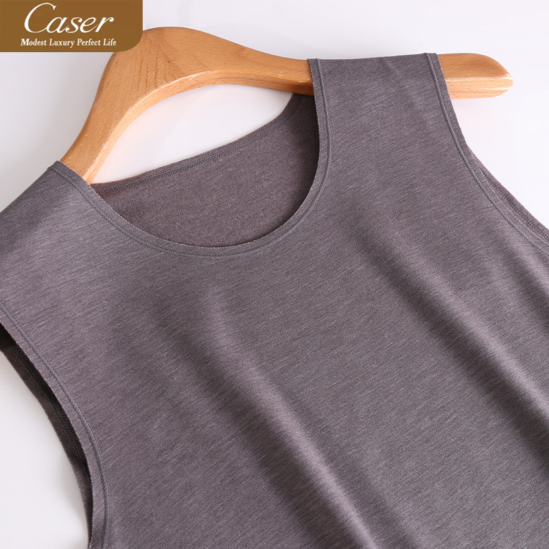 caser凯撒男士倍暖鹅绒蛋白随意裁圆领背心保暖马甲内衣AN61-5157,淘宝优惠券,粉丝福利购,淘宝优惠卷