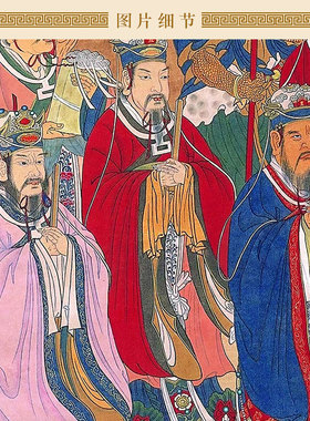 古画版 四海龙王桌面摆台框画 神像画铝合金框神龛摆件挂画水陆画