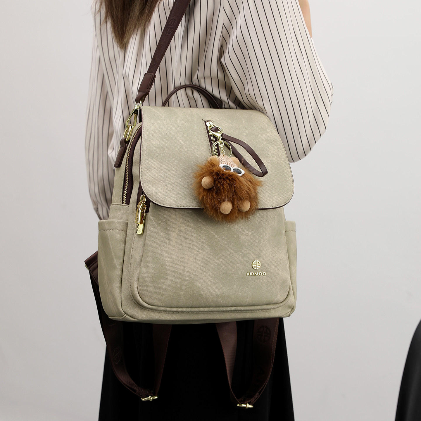 香港品牌小众双肩包包女2026新款高级质感时尚百搭通勤可单肩背包,淘宝优惠券,粉丝福利购,淘宝优惠卷