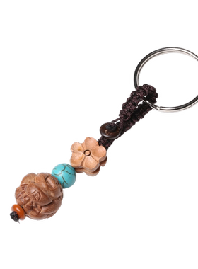 手链桃木钥匙扣挂件吊坠