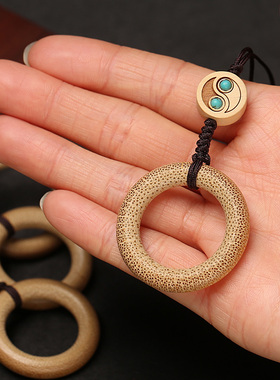 文玩金丝竹圈防尘塞鱼籽纹手串