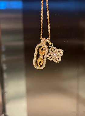 古法金色掐丝錾雕金刚杵貔貅项链新中式个性富婆貔貅铜钱叠戴吊坠