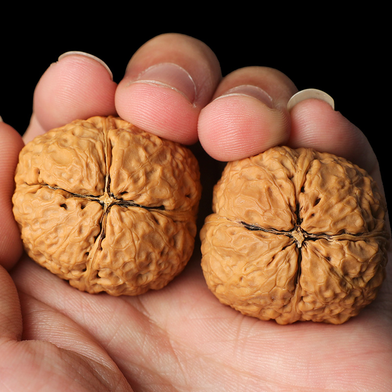 文玩手把件云铁核桃元宝金蟾蛤蟆背狮子头疙瘩三四棱异形正奔药包 - 图2