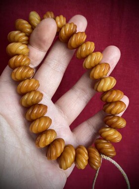 西藏文玩牛骨精雕男士盘玩手持