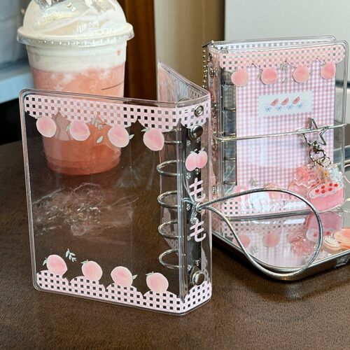 菜菜瑄瑄樱桃奶油粉蓝蜜桃格纹兔兔花三色堇M5A7内页夏日粉 - 图0