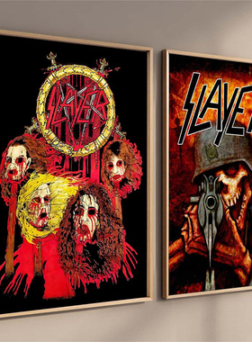 Slayer Heavy Metal Rock Band Album Poster Wall Art Canvas