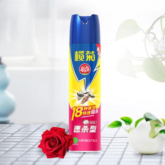 【2瓶】榄菊杀虫剂喷雾300mL*2瓶玫瑰香型杀苍蝇臭虫蚂蚁跳蚤蟑螂 - 图0