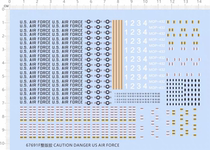 Aircraft Model U.S. Air Force Fighter Decorative Sticker (Universal Logo) Special Water Sticker (67691F)