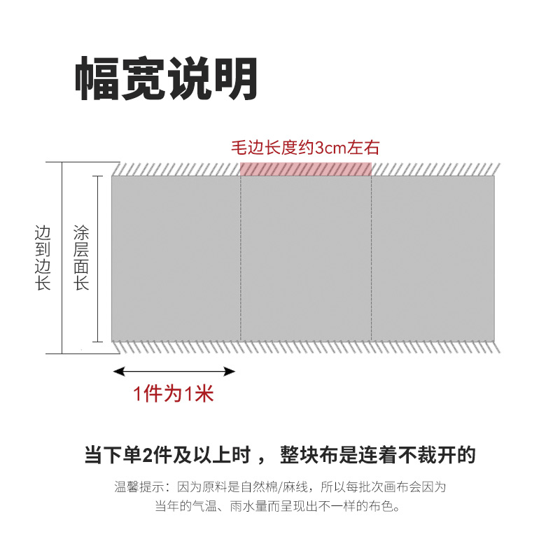 中盛画材 4438细纹亚麻混纺涂层油画布丙烯画布涂层画布油画颜料油画材料油画工具 幅宽160/260/320cm - 图3