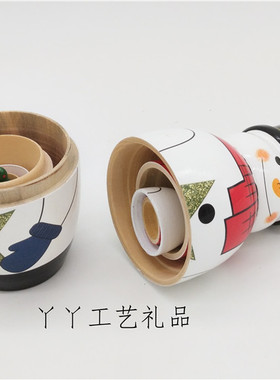 【特价包邮】5层雪人俄罗斯套娃