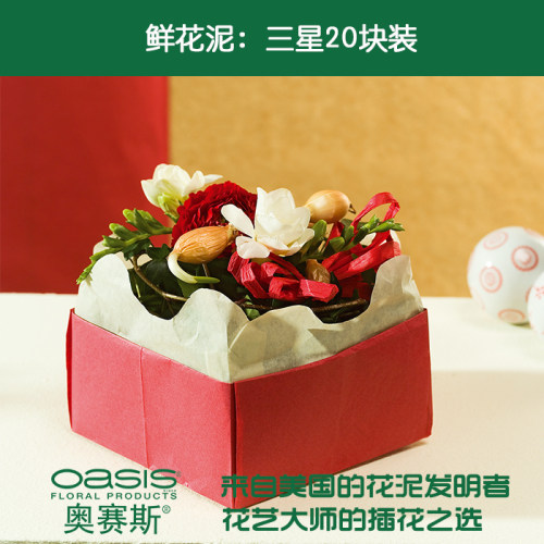 奥赛斯®三星Standard花泥20块装插花泥湿花泥鲜花泥插花吸水保湿 - 图1