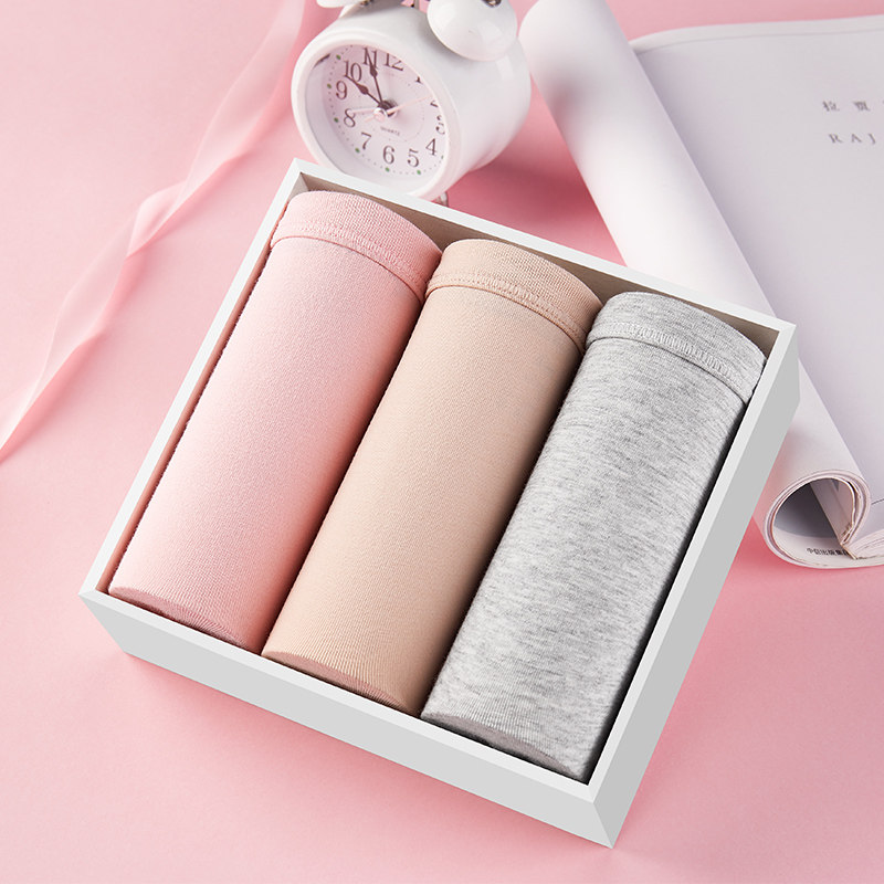 3条装女士纯棉质100%全棉三角裤 燕之花内裤