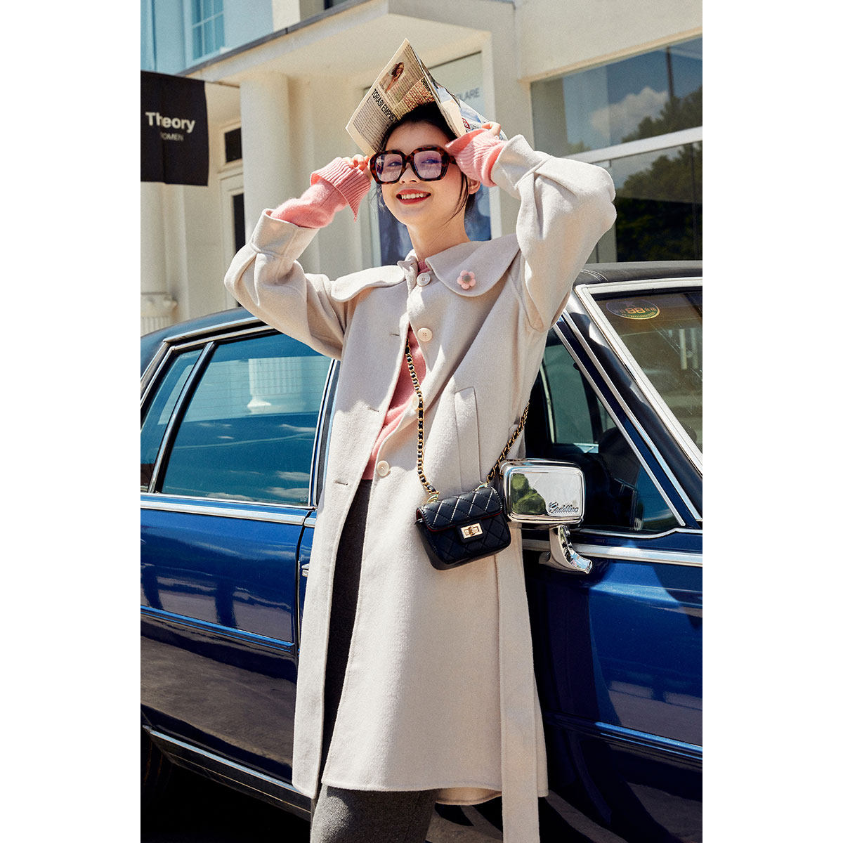 太平鸟双面2020秋冬新款收腰呢大衣 太平鸟毛呢外套