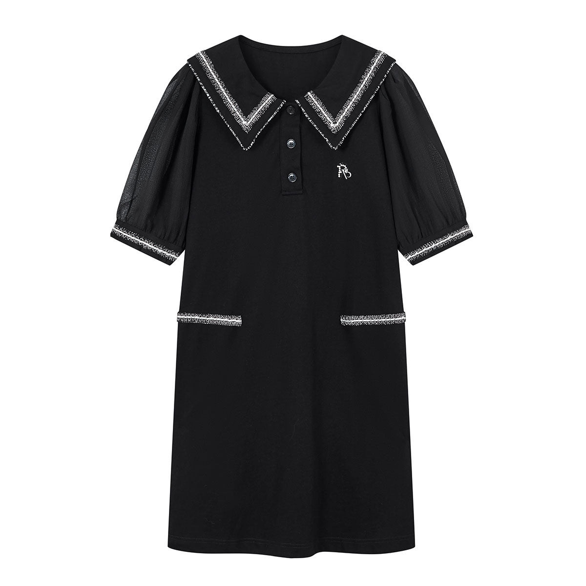 【专柜价499】太平鸟翻领2020连衣裙 太平鸟广仁连衣裙