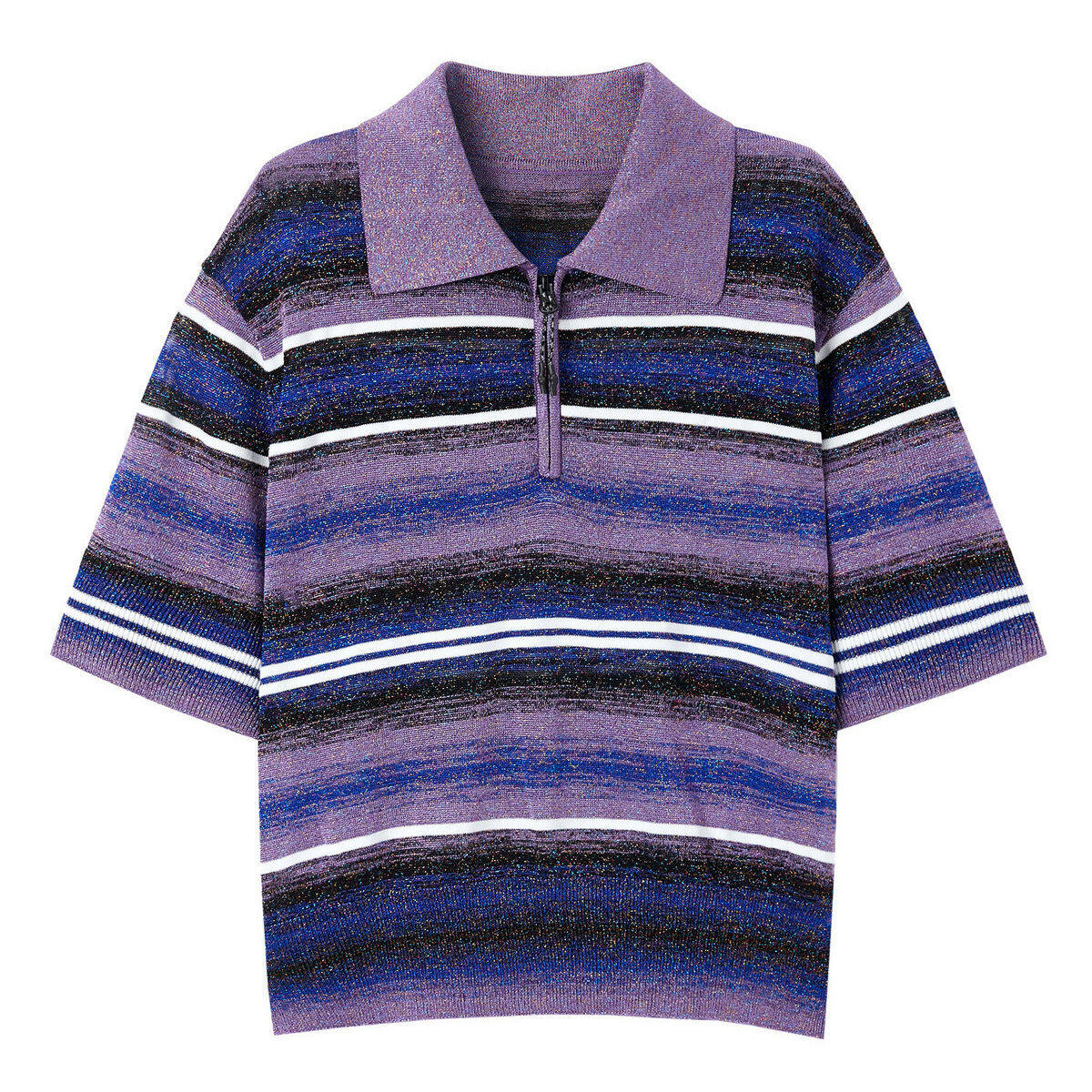 太平鸟2020夏季新款渐变线针织衫 太平鸟喜之乐毛针织衫