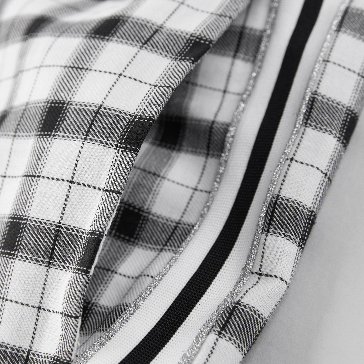 太平鸟格纹阔腿裤女2020春装休闲裤 太平鸟喜之乐休闲裤