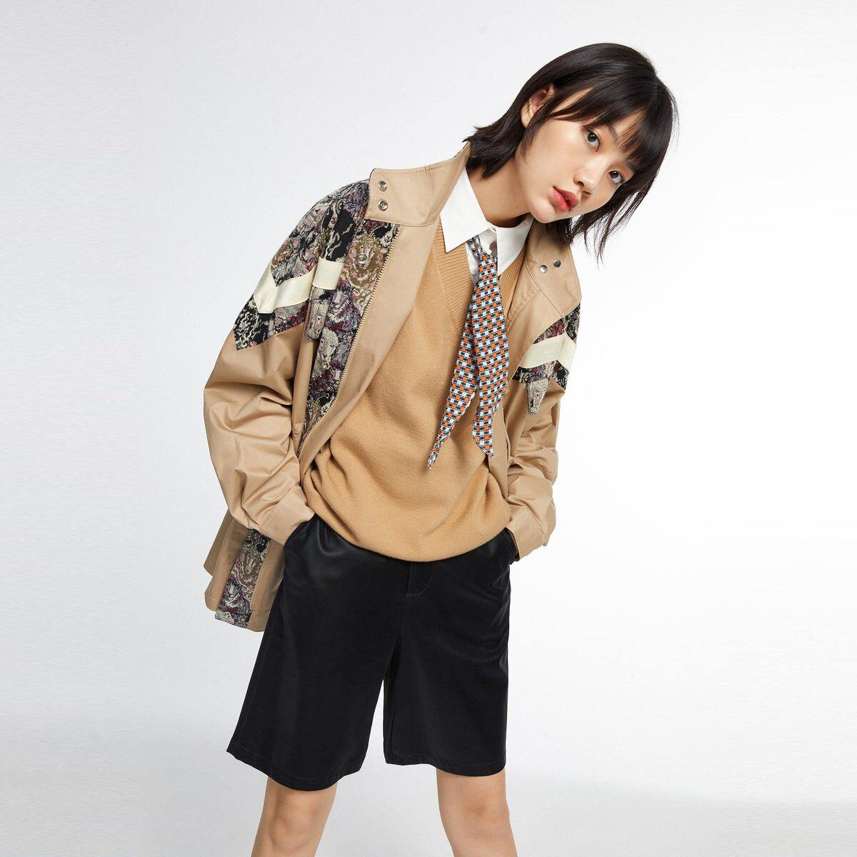 【商场同款】太平鸟2020秋冬新款风衣 太平鸟风衣