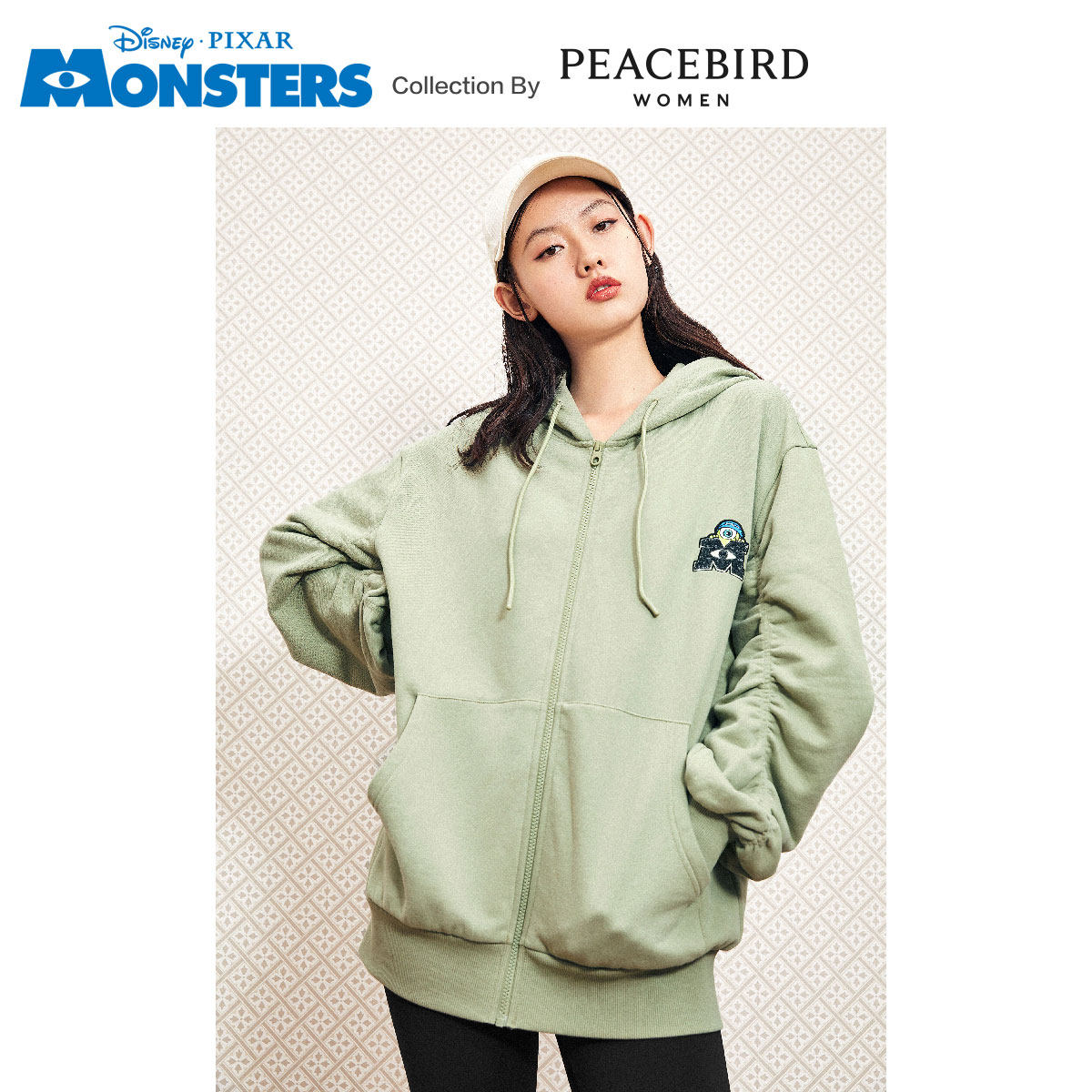 1【怪兽大学联名】太平鸟宽松卫衣 太平鸟卫衣/绒衫