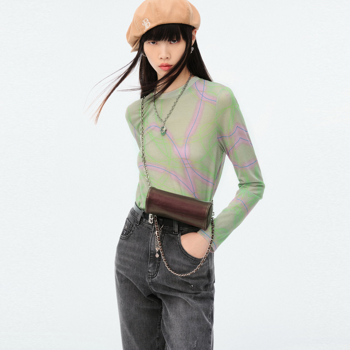 【商场同款】太平鸟女士时尚针织衫 太平鸟广仁卫衣/绒衫