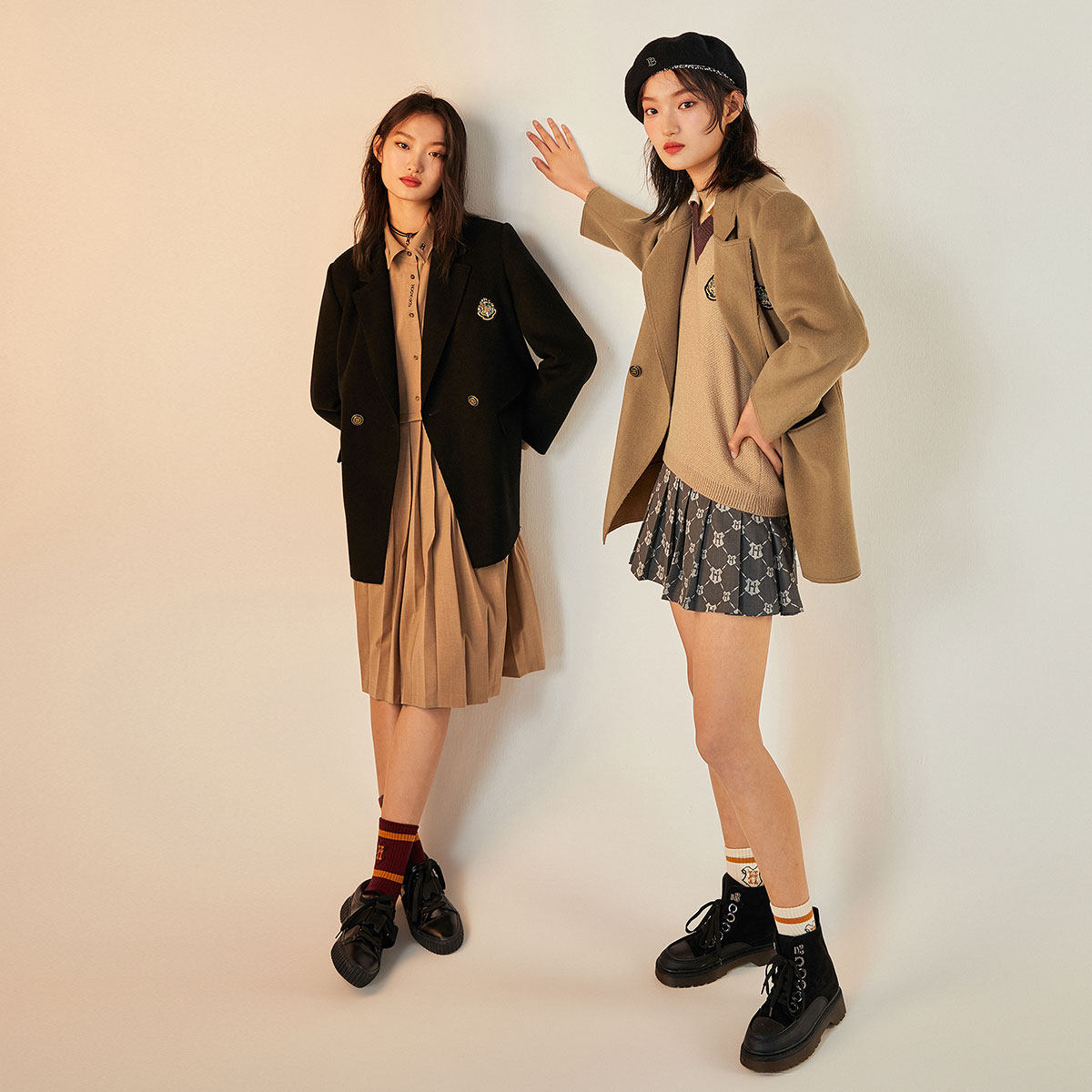 【哈利波特联名】太平鸟西装式外套 太平鸟毛呢外套