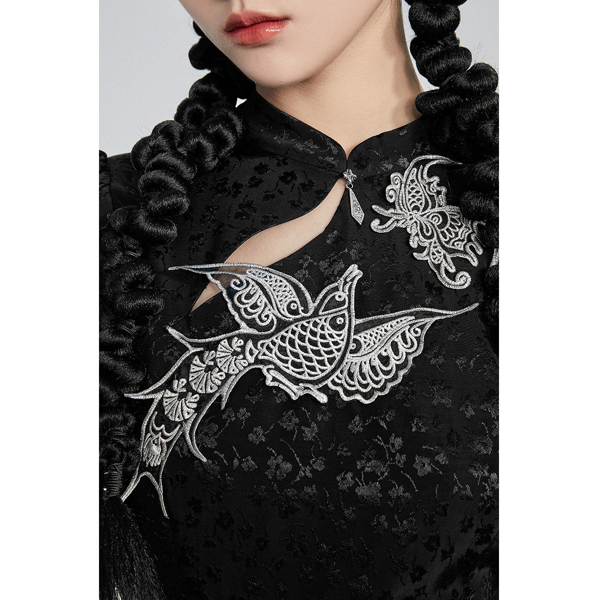 太平鸟国风改良式旗袍2022小连衣裙 太平鸟喜之乐连衣裙