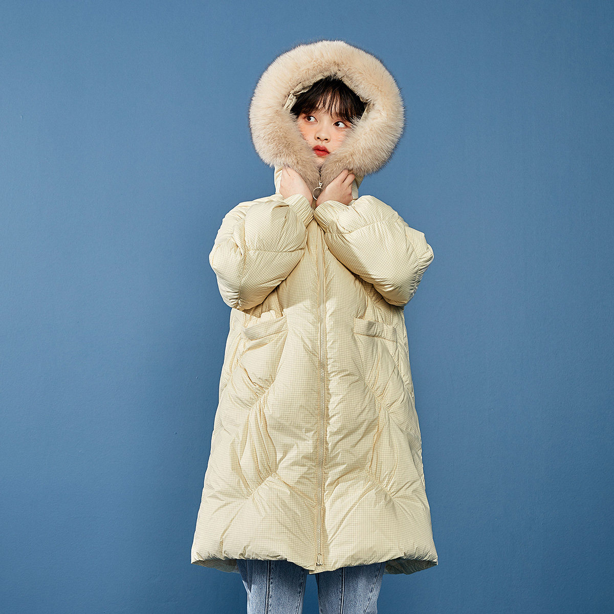 【反季特卖】太平鸟中长款女羽绒服 太平鸟广仁羽绒服