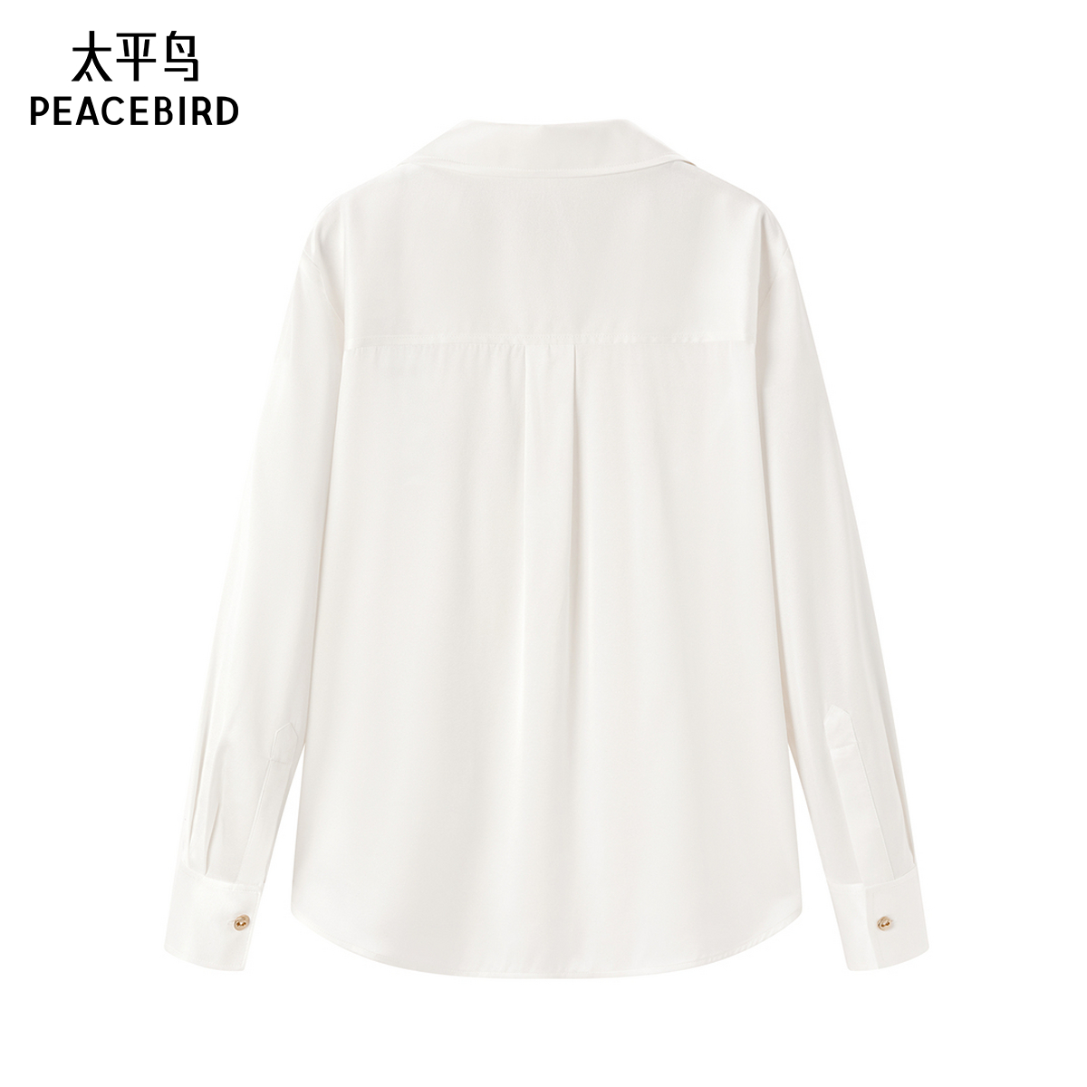 太平鸟女装2024年夏季新款通勤真丝衬衫A1CAE2101 - 图0
